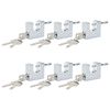 vidaXL Hangslot 6 st Zilver Staal