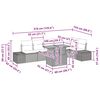 vidaXL Tuin Eetset met kussen 7 pcs Zwart en Cr&egrave;me