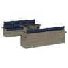 vidaXL Tuin Sofa Set 9 st Grijs [Synthetisch]: Poly Rattan