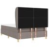 vidaXL Boxspringbed met Matras Donkergrijs 90x190 cm Taupe Stof