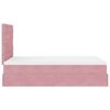 vidaXL Ottoman bed met matrassen en LED's 120x190cm fluweel roze