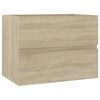 vidaXL Wastafelkast 60x38,5x45 cm bewerkt hout sonoma eikenkleurig