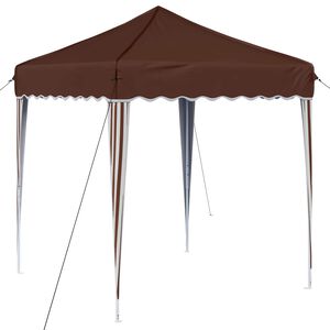 vidaXL Pop-up partytent 195 x 195 x 245 cm Bruin Oxford Stof