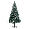 vidaXL Kunstkerstboom Groen 210 cm PVC en Staal en Kunststof