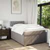 vidaXL Boxspring met matras stof taupe 120x190 cm