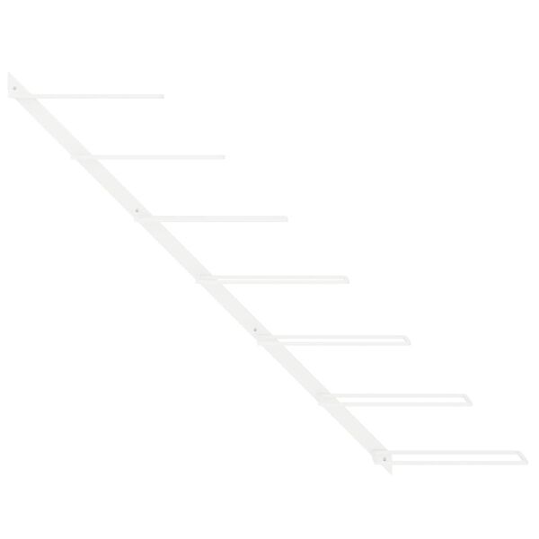 vidaXL Wijnrek voor 7 flessen wandmontage metaal wit