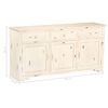 vidaXL Dressoir 160x40x80 cm massief mangohout wit