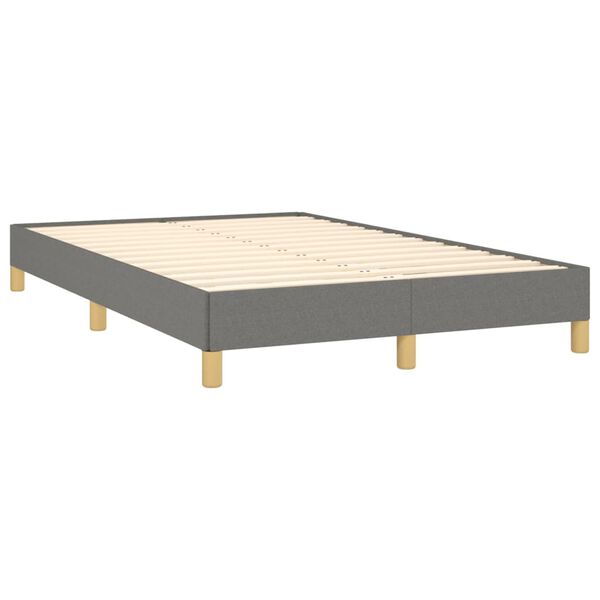 vidaXL Bedframe zonder matras 120x200 cm stof donkergrijs