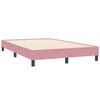 vidaXL Boxspring met matras fluweel roze 120x210 cm