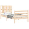 vidaXL Bedframe met hoofdbord massief hout