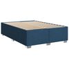 vidaXL Boxspring met matras stof blauw 140x200 cm