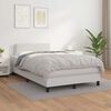 vidaXL Boxspring met matras kunstleer wit 120x190 cm