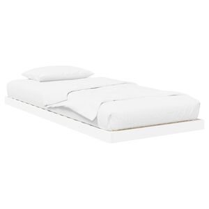 vidaXL Vloer bedframe Wit 80 x 200 cm Bewerkt hout