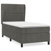 vidaXL Boxspring met matras fluweel donkergrijs 90x190 cm