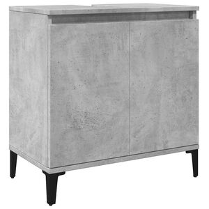 vidaXL Wastafelkast 58x33x60 cm bewerkt hout betongrijs