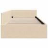 vidaXL Hoekbedframe met hoofdeinde Crème 80 cm x 200 cm Fluweel