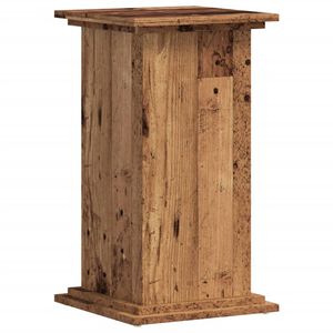 vidaXL Plantenstandaard 33x33x60 cm bewerkt hout oud houtkleurig