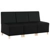 vidaXL Modulaire Bankeenheid Armlos 3 st Zwart Nep Leer