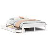 vidaXL Bedframe met lades massief grenenhout wit 150x200 cm