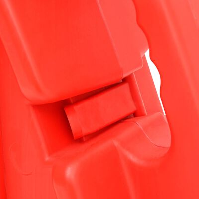 vidaXL Verkeersbarrières inklapbaar 210x50x105 cm rood