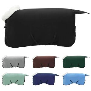 vidaXL Paardendeken Zwart 105 cm Polar fleece
