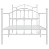 vidaXL Bedframe met hoofd- en voeteneinde metaal wit 80x200 cm