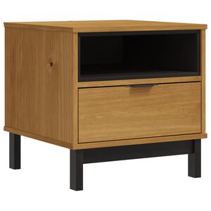vidaXL Bijzettafel FLAM 50x50x50 cm massief grenenhout