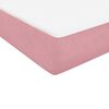 vidaXL Boxspring met matras en LED fluweel roze 160x210 cm
