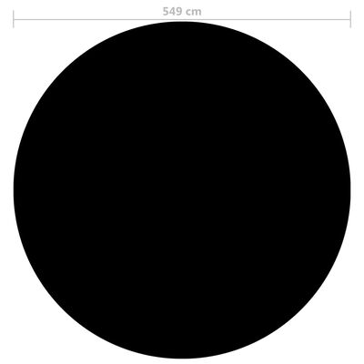 vidaXL Zwembadhoes 549 cm PE zwart