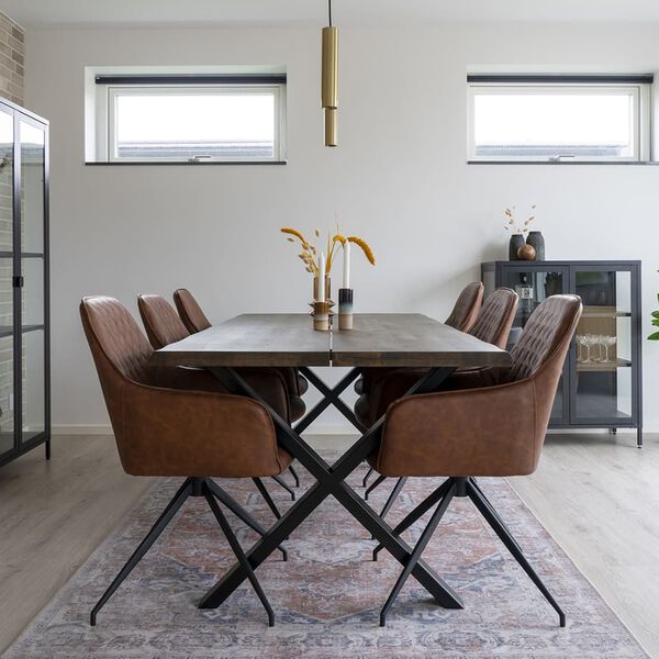 House Nordic Eetkamerstoel Ava draaibaar bruin