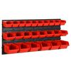vidaXL 26-delige Sorteersysteemset 77x39 cm polypropeen rood en zwart