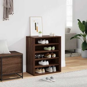 vidaXL Schoenenkast 60x35x70 cm bewerkt hout bruin eikenkleur