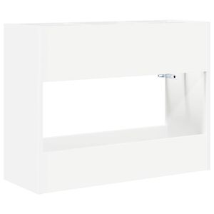 vidaXL Paraplu Standaard met opslag Wit 65 x 24 x 50 cm Bewerkt hout