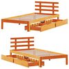 vidaXL Bedframe met lades massief grenenhout wasbruin 75x190 cm