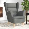 vidaXL Fauteuil 74x84x100 cm stof donkergrijs