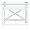 vidaXL Wasmachineverhoger met uittrekbaar schap wit