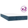 vidaXL Boxspring met matras fluweel donkerblauw 200x200 cm