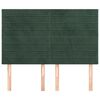vidaXL Hoofdbord donkergroen 144x5x118/128 cm fluweel
