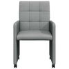 vidaXL Dining Stoelen met Wielen 2 pcs Lichtgrijs 58 x 65 x 94 cm Stof