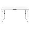 vidaXL Campingtafel inklapbaar en verstelbaar 120x60 cm aluminium