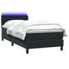 vidaXL Boxspring met matras en LED fluweel zwart 100x210 cm