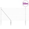 vidaXL Afrasteringspaal Zilver 50 x 1,4 m (16 x 16 mm gaas) Staal