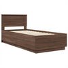 vidaXL Bedframe met hoofdeinde Bruin eiken 100 x 200 cm Bewerkt hout