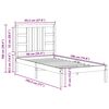 vidaXL Bedframe massief hout wit 90x190 cm