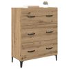 vidaXL Dressoir met lade Artisan Eiken 69,5 x 34 x 90 cm