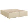 vidaXL Boxspring met matras stof crèmekleurig 180x200 cm