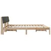 vidaXL Bedframe Bruin en donkergrijs 200 x 200 cm Massief grenenhout