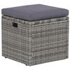 vidaXL 6-delige Loungeset met kussens poly rattan grijs