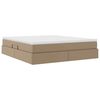 vidaXL Opslag bed met matras Cappuccino 160 x 200 cm Nep Leer