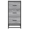 vidaXL Dressoir 35,5x35x76 cm bewerkt hout en metaal grijs sonoma